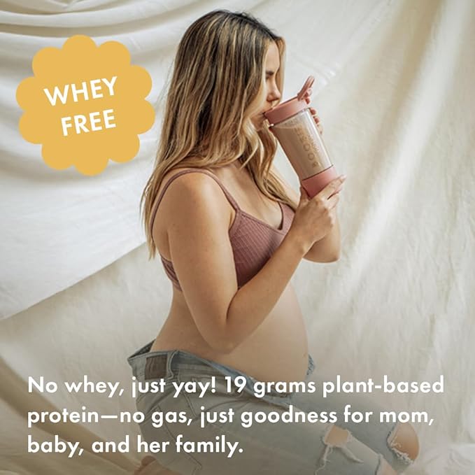 Boobie Body Superfood Protein Pregnancy and Postpartum Meal Replacement Shake, Vanilla Cookie Flavor | 19g Protein | Safe for Lactation & Motherhood | Organic, Vegan, Zero Sugar, 1 Tub (20 Servings)