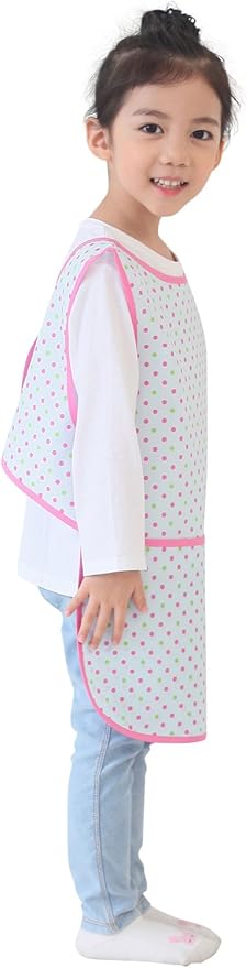 Kids Painting Apron – Waterproof Art Smock for Toddlers & Preschoolers, Messy Play, Baking, Crafts, Cooking, Mealtime