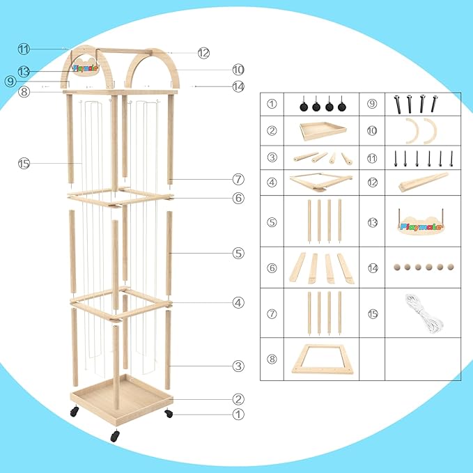 Large Stuffed Animal Storage Organizer, 61" High Premium Wooden Cute Zoo Toy Holder for Toddler Rooms, Playrooms & Bedrooms