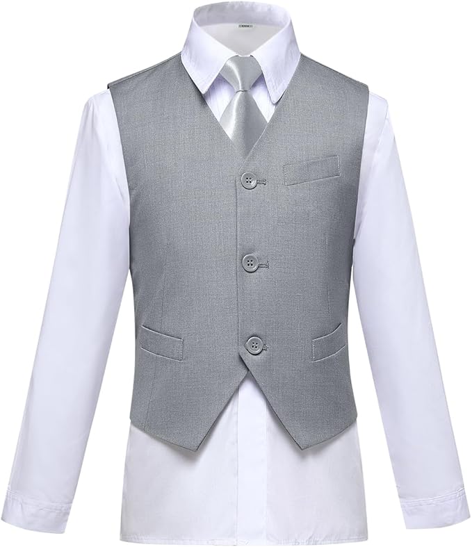Visaccy Boys Suits Slim Fit Dress Clothes Ring Bearer Outfit
