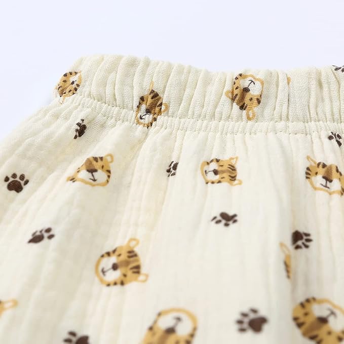 MYGBCPJS Baby Boys Girls Cotton Linen Trousers Kids Casual Ankle Pants Loose Long Bloomers