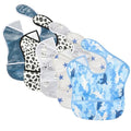 TSD Baby Bibs Waterproof Feeding Bibs 5pack Adjustable Mealtime Poctet Bib for Newborn Toddler Infant Easy Clean Durable Baby Essentials Shower Gift
