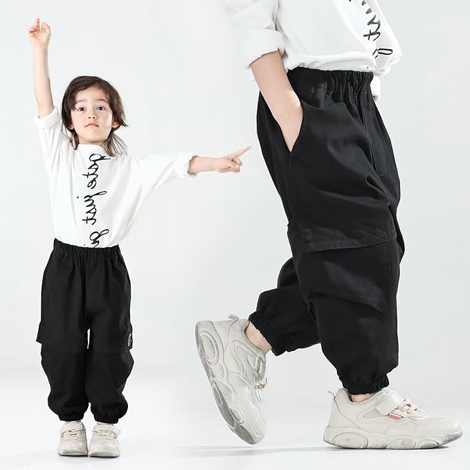 MINI PANDA Toddler Pants Boys& Girls, Relaxed Stretch Twill Toddler Casual Pants