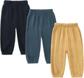 MYGBCPJS Baby Boys Girls Cotton Linen Trousers Kids Casual Ankle Pants Loose Long Bloomers
