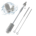 Baby Bottle Brush and Straw Cleaner Brush Set, Extra Long Double-Ended Soft Silicone Brush Cleaner for Baby Bottles, Water Bottles, Cups, Breast Pumps, Detachable & Hangable
