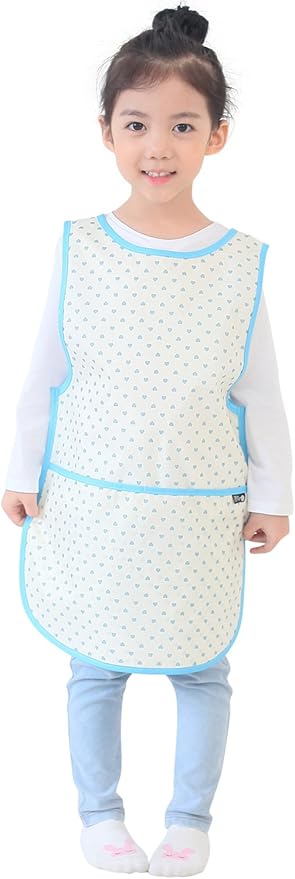 Kids Painting Apron – Waterproof Art Smock for Toddlers & Preschoolers, Messy Play, Baking, Crafts, Cooking, Mealtime