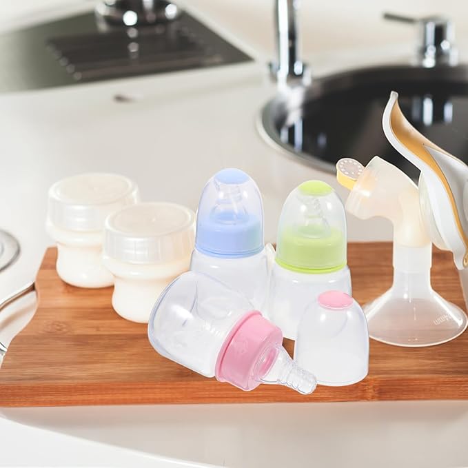 Kisangel Mini Baby Bottles 3pcs Baby Bottle Plastic Travel Food Feeder for Milk Cereal