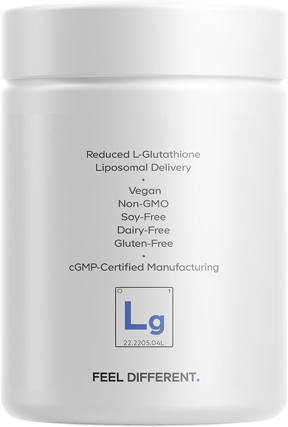 Codeage Liposomal Glutathione 1000 mg Supplement, High-Potency Reduced L-Glutathione - Liposomal Delivery - Phospholipids - Non-GMO, Gluten-Free - 60 Capsules