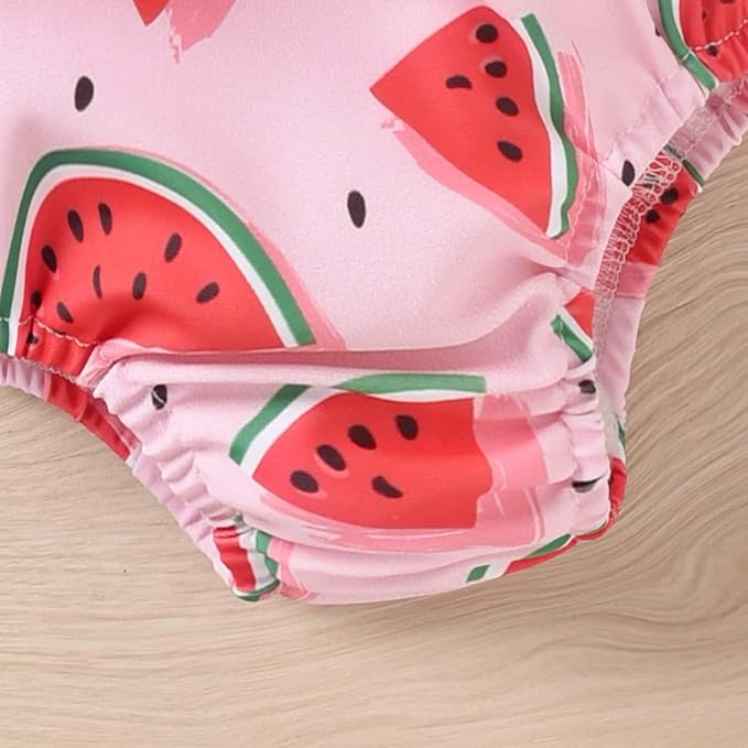 Toddler Baby Girls Ruffles Bikini One Piece Swimsuits Floral Off Shoulder Swimwear Beach Bathing Suit
