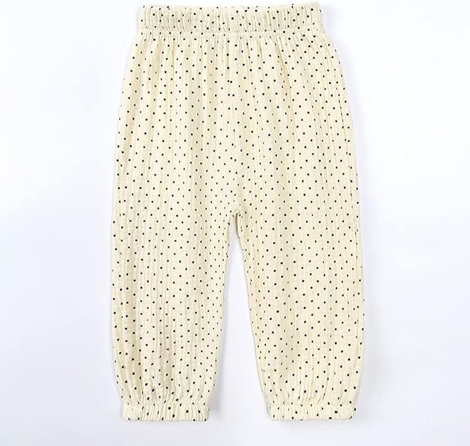 MYGBCPJS Baby Boys Girls Cotton Linen Trousers Kids Casual Ankle Pants Loose Long Bloomers