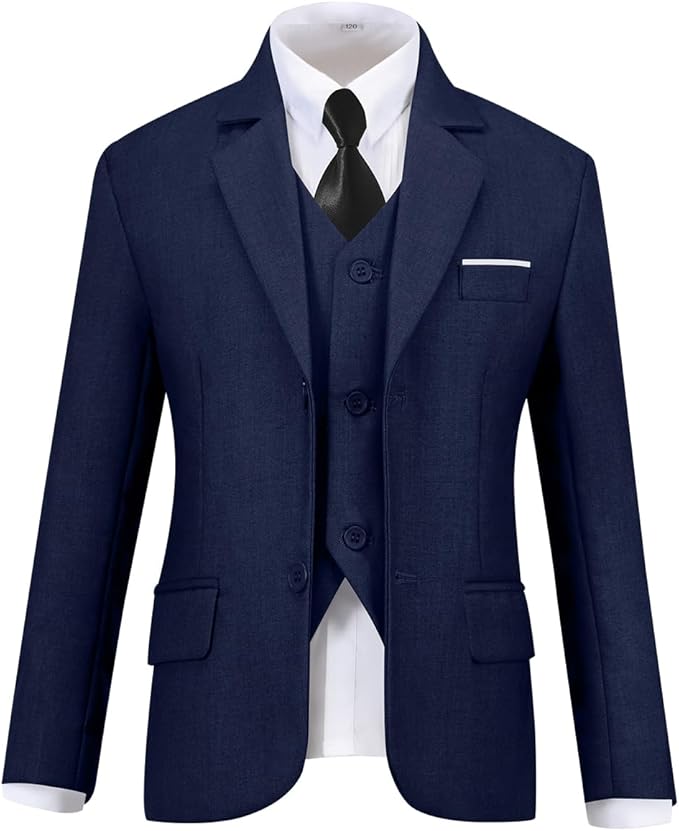Visaccy Boys Suits Slim Fit Dress Clothes Ring Bearer Outfit