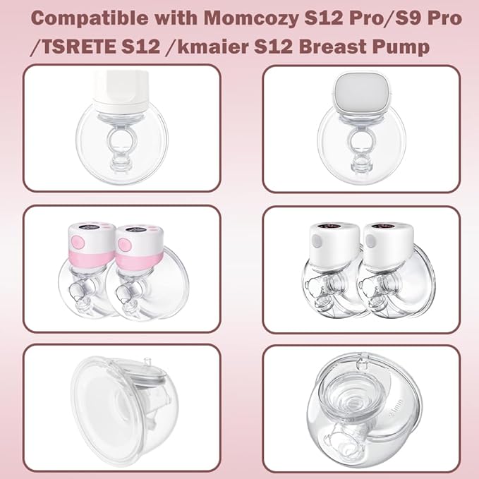 1pcs Silicone Flange 21mm Compatible with Momcozy S12 Pro/S9 Pro/TSRETE S12/kmaier S12 Breast Pump，Flange Wearable Breast Pump Replacement Accessories,Shield 21mm Flange Parts