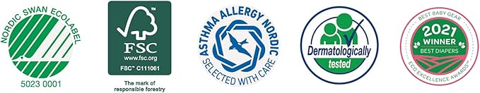 Bambo Nature Hypoallergenic Dream Baby Diapers, Premium Eco-Labeled Sustainable Diapers, Enhanced Leakage Protection, Totally Chlorine-free, Skin Friendly, and Super Absorbent - Size 3 (87 Count)