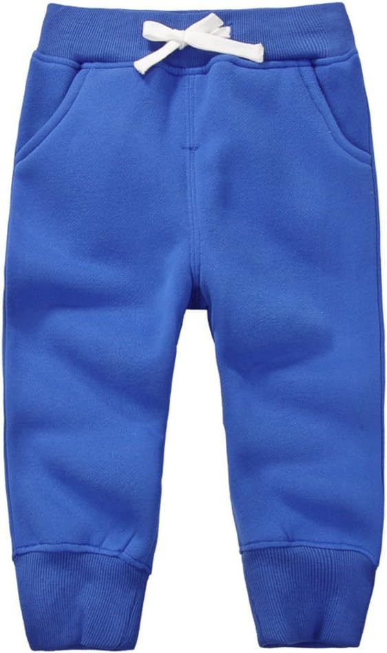 CuteOn Unisex Toddler Jogger Pants Kids Cotton Elastic Waist Winter Baby Sweatpants Pants 1-5Years