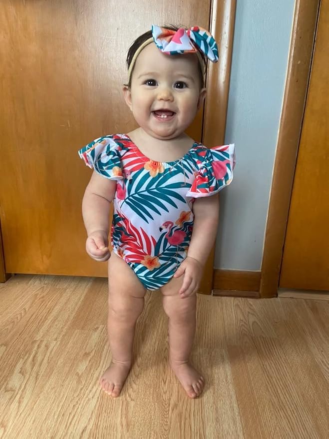 Toddler Girl Baby Ruffles Mermaid Fish Scale Swimsuit One Piece Swimwear Bathing Sunsuit