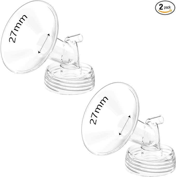 2pcs 27mm Flanges Compatible with Spectra S2 S1 9 Plus Ameda MYA Motif Luna Cimilre Breastpumps, Replacement to Spectra Pump Parts Spectra Flange, for Spectra Pump Parts and Spectra Shield