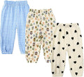 MYGBCPJS Baby Boys Girls Cotton Linen Trousers Kids Casual Ankle Pants Loose Long Bloomers