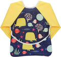 Infant Toddler Baby Waterproof Sleeved Bib, Bib with Sleeves&Pocket, 6-24 Months