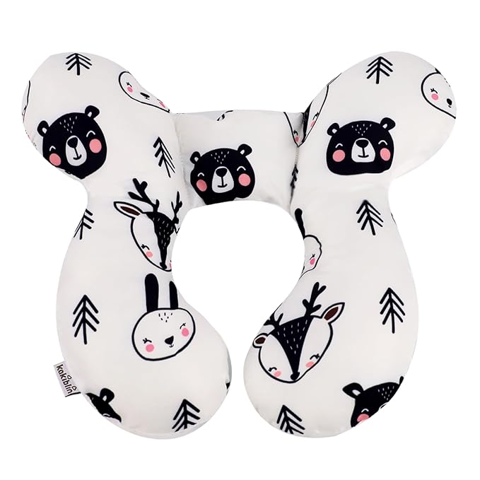 KAKIBLIN Baby Neck Pillow, Upgraded Baby Support Pillow,Babies Head Pillow,Neck Support Pillow for for Car Seat,Pushchair,Travel (Bear)