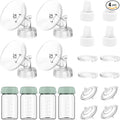 4 Full Pump Parts Kits for Spectra S1/S2/9 Plus/Synergy Gold, Replacement Kit for Spectra Pump Parts 4PC,Include 24mm Flange, Duckbill Valve, Tube, Bottle, Backflow Protector, Not Original Accessories