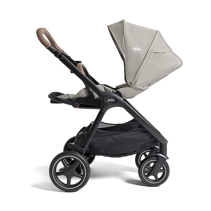 Joie, Kava and Rue Travel System - 3-in-1 Stroller, Lightweight Infant Car Seat & Anti-Rebound Base, All-Wheel Suspension, Reversible Seat (Dove)