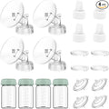 4 Full Pump Parts Kits for Spectra S1/S2/9 Plus/Synergy Gold, Replacement Kit for Spectra Pump Parts 4PC,Include 30mm Flange, Duckbill Valve, Tube, Bottle, Backflow Protector, Not Original Accessories
