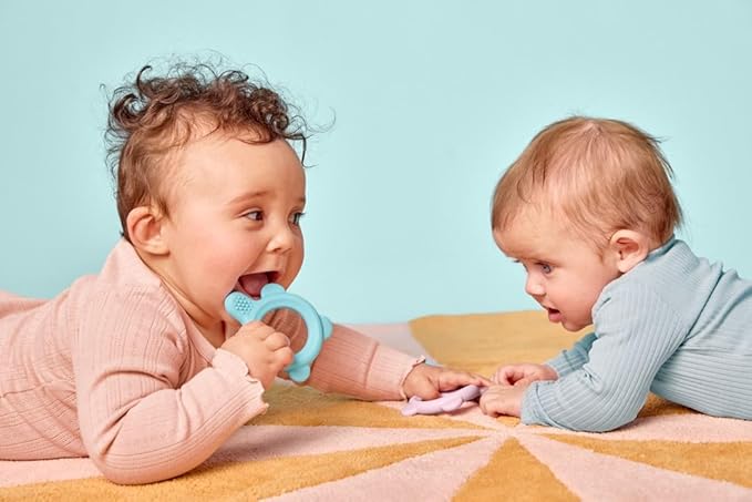 Jordan* ® | Step 0 Teether & Training Toothbrush | BPA-Free, Hygienic, 2-in-1 Teething & Early Brushing Solution for Babies | Pink | 1 Teether + 2 Step 1 Baby Toothbrush