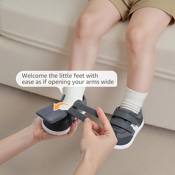 Toddler Wide Toe Box Barefoot Shoes Boys Girls Sneakers Zero Drop Kid Tennis Running Shoes Lightweight Non-Slip Comfortable Infant First Walking Shoe Outdoor Activities School