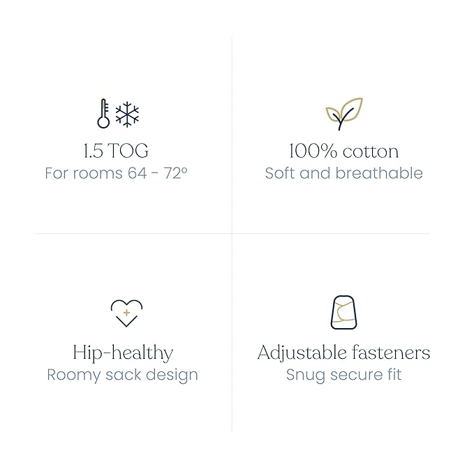 HALO 100% Cotton Sleepsack Swaddle, 3-Way Adjustable Wearable Blanket, TOG 1.5, Ocean Life, Newborn, 0-3 Months