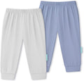 PurComfy Supersoft Baby Pants, 2-Pack Premium Bamboo Viscose Jogger Pants, Elastic Waist, Unisex 0-24 Months