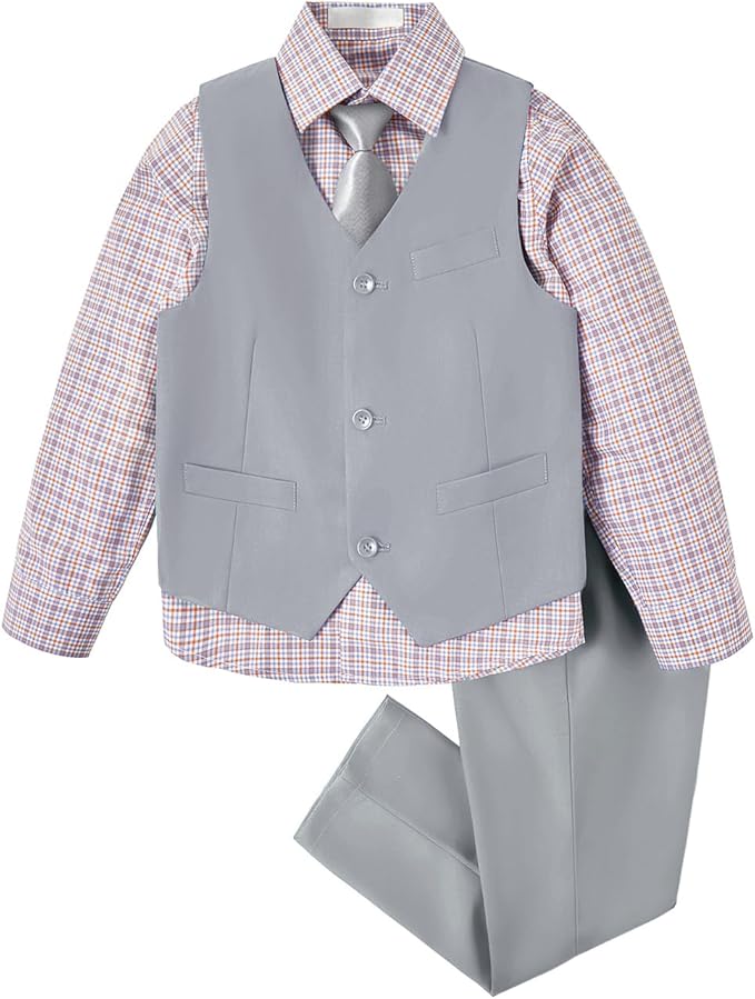 Boys Vest Set Formal Dress Suits Wedding Outfit Dresswear