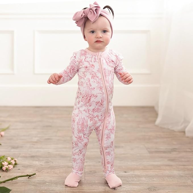 Posh Peanut Convertible Baby Sleepers - Girls Footless Baby Pajamas with 2 Way Zipper for Easy Diaper Changes
