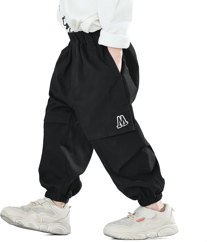 MINI PANDA Toddler Pants Boys& Girls, Relaxed Stretch Twill Toddler Casual Pants