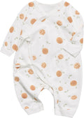 100% Organic Cotton Soft 0-6 Months Unisex Footless Newborn Baby Sleepers Pajamas Romper Boys Girls Long Sleeve