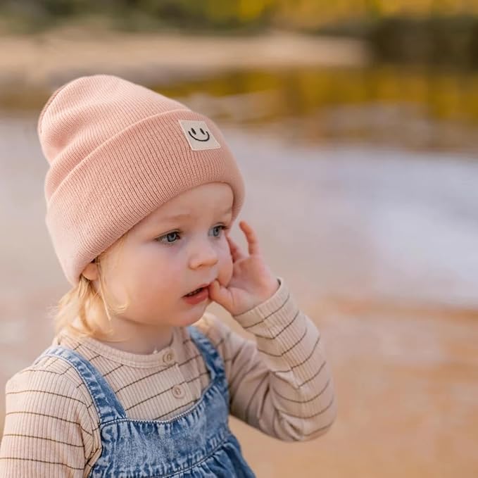 FURTALK Baby Beanie Cute Toddler Winter Hat Knit Boys Girls Warm 2 Pack Kids Embroidered Beanies Cap for 0-8 Years