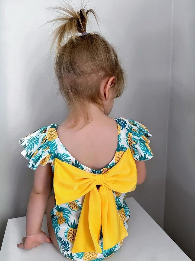 Toddler Girl Baby Ruffles Mermaid Fish Scale Swimsuit One Piece Swimwear Bathing Sunsuit