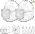 Two Full Sets Breast Pump Parts with 24mm Flange Compatible with Lansinoh Discreet Duo/NCVI/Nuliie/NICEGREEN Life/Zooawa S32 Breast Pump Replacement Parts,S32 Pump Parts,Extra Duckbill Valve&Diaphragm