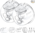 Two Full Milk Collector Cup Sets with 27mm Flange Compatible with Momcozy S12 Pro/S9 Pro Breast Pump, NOT for S9/S12, Replacement Pump Parts with Duckbill Valve, Flange, Diaphragm, Linker, Collector