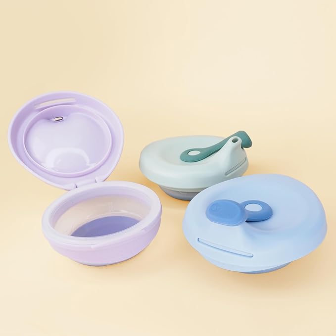 b.box Fill + Feed (Sage) | Reusable Baby Food Pouch | For Babies & Toddlers 4m+ | Silicone/Nylon Pouch, BPA-Free Lid | Dishwasher & Microwave Safe | 110mL (3.7oz, ½ Cup) Capacity