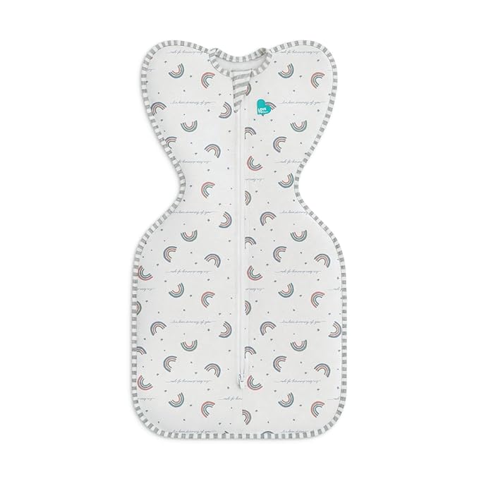 Love to Dream Swaddle UP, Baby Sleep Sack, Self-Soothing Swaddles for Newborns, Get Longer Sleep, Snug Fit Helps Calm Startle Reflex, New Born Essentials for Baby, 1.0 TOG, 8-13lb, Rainbow Dream
