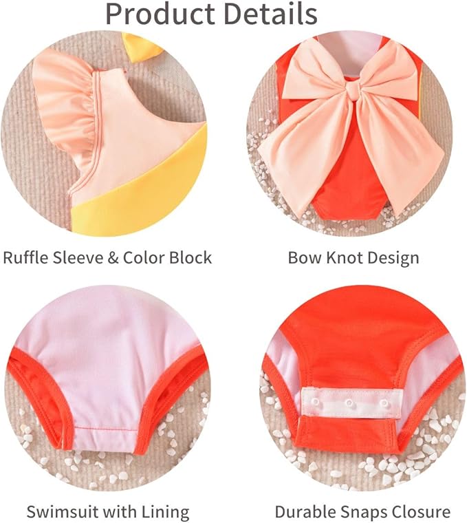 Toddler Girl Baby Ruffles Mermaid Fish Scale Swimsuit One Piece Swimwear Bathing Sunsuit