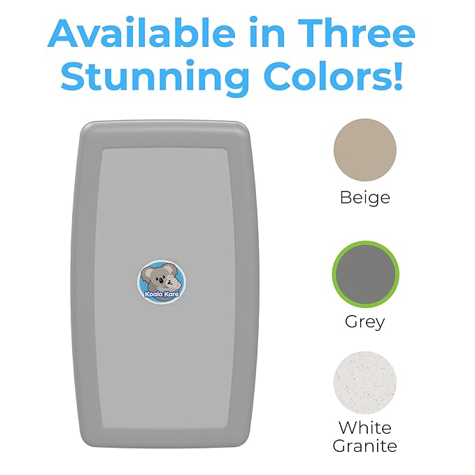 Koala Kare Surface-Mounted Horizontal Baby Changing Station, Model KB300-01 (Grey)