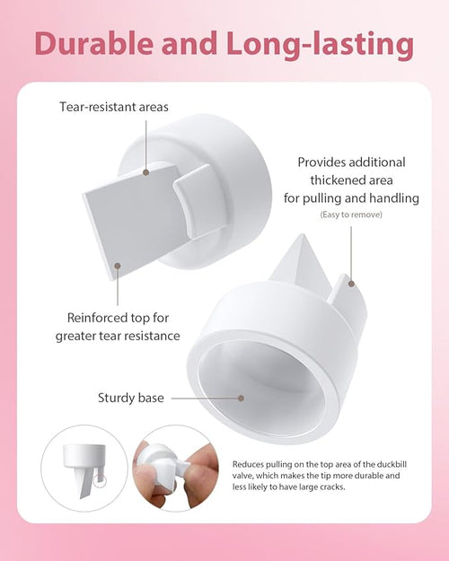 17MM Flange and Duckbill Valve Set Compatible with Spectra S1 S2 9 Plus, Wide Mouth Breast Pump Replacement Parts, Multiple Size Options 13–30mm, Not Original Accessories