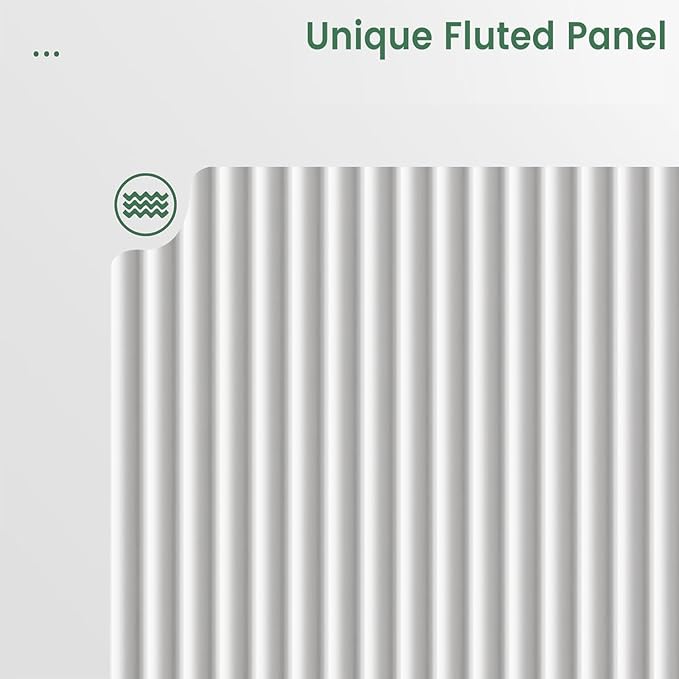 White 8 Drawer Dresser, Modern Fluted Dressers & Chest of Drawers for Bedroom, 48" Wide Dresser TV Stand with Deep Drawer, Curved Profile, Wood Organizer for Bedroom, Living Room, Hallway