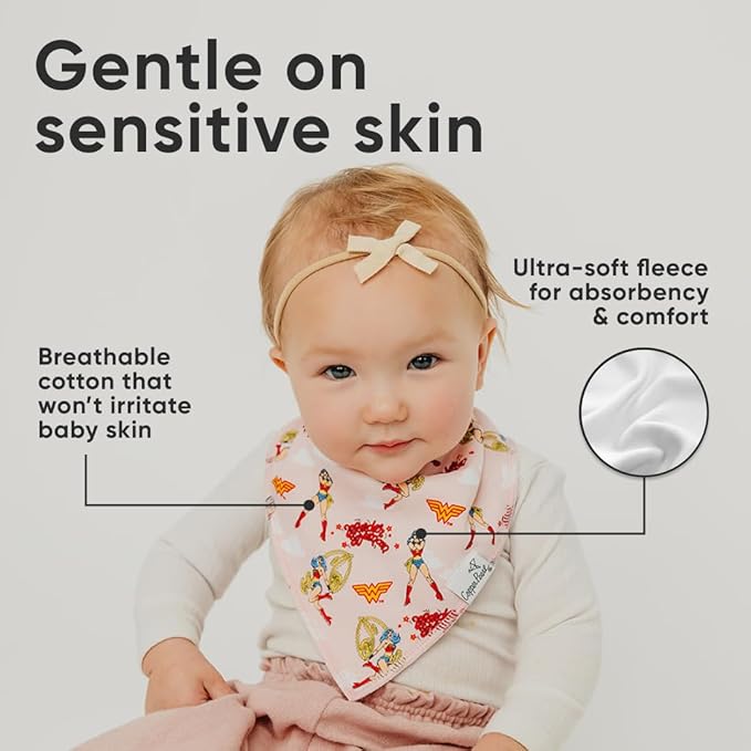 Copper Pearl Baby Bandana Bibs - Soft Cotton Bibs for Drooling & Teething, Absorbent, Adjustable Fit, Many Styles
