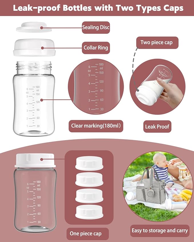 4packs 13mm Full Breast Replacement Pump Parts for Spectra S1 S2 9 Plus Synergy Gold Include 13mm Flange,Valve,Backflow Protector,Tube,Bottle,Caps, Fit for Motif Luna Cimilre Ameda MYA Pump