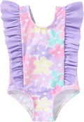 Newborn Baby Girl Ruffle Swimsuit Infant Toddler One Piece Floral Bikini Beach Bathing Swimwear Set