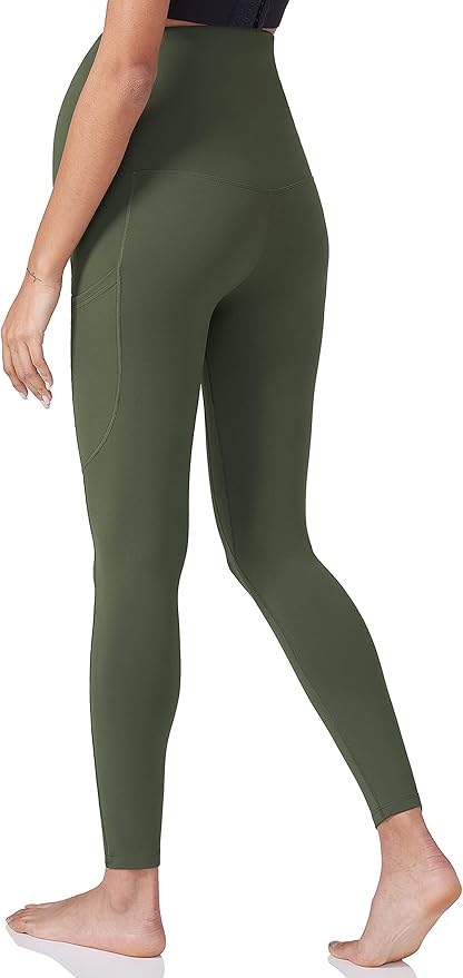 POSHDIVAH 3 Pack Women's Maternity Workout Leggings Over The Belly Pregnancy Yoga Pants with Pockets