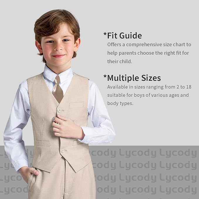 Boys Vest Set Formal Dress Suits Wedding Outfit Dresswear