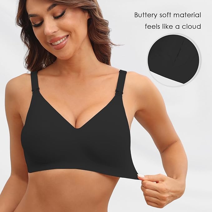 As Fairy Seamless Nursing Bras for Breastfeeding Soft Wireless Sleep Maternity Bralette Regular and Plus Size